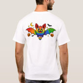 🦇🌈 Trots Fangtastische Vleermuis T-shirt (Achterkant)