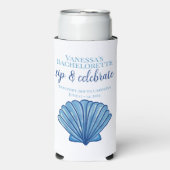 Trots feestje drink en vier aangepaste schelp seltzer blikjeskoeler (Seltzer Voorkant)