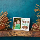 Trots Football Moeder Familie Foto Fotoplaat (Zijkant)