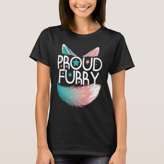 Trots Furry Fandom Cosplay Dier Furries Furry P T-shirt (Voorkant)