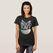 Trots Furry Fandom Cosplay Dier Furries Furry P T-shirt (Voorkant volledig)