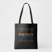 TROTS Gay Pride LGBT Zwart Tote Bag (Voorkant)