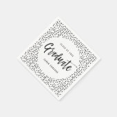 Trots geborsteld afstudeerfeest servetten (Hoek)