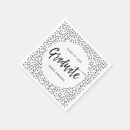 Trots geborsteld afstudeerfeest servetten (Hoek)