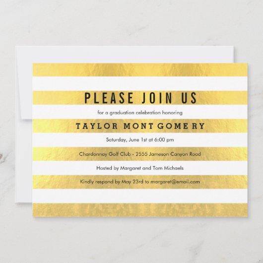 Trots geborsteld Afstuderen Aankondiging - Gold (Achterkant)