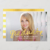 Trots geborsteld Afstuderen Aankondiging - Gold (Voorkant / Achterkant)