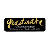 Trots geborsteld bewerkbaar Afstuderen label in kl (Voorkant)