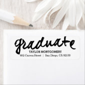 Trots geborsteld bewerkbaar Afstuderen label in kl (Insitu)