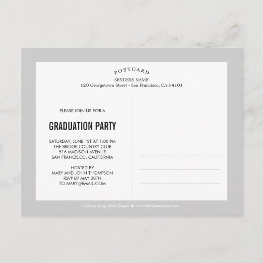 Trots geborstelde Afstuderen aankondiging / uitnod (Achterkant)