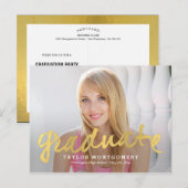 Trots geborstelde Afstuderen aankondiging / uitnod (Voorkant / Achterkant)