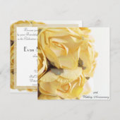Trots Gele Rozen Trouwverjaardag Uitnodiging (Voorkant / Achterkant)