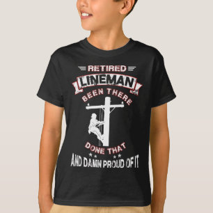 Trots Gepensioneerd Lineman Gift Pensioen T-shirt