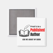 TROTS GEPUBLICEERDE AUTEUR MAGNEET (Voorkant / Achterkant)