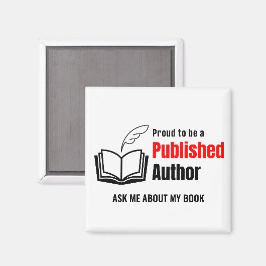 TROTS GEPUBLICEERDE AUTEUR MAGNEET (Voorkant / Achterkant)