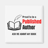 TROTS GEPUBLICEERDE AUTEUR MAGNEET (Voorkant)