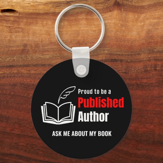 TROTS GEPUBLICEERDE AUTEUR SLEUTELHANGER (Achterkant)