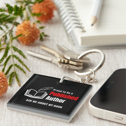 TROTS GEPUBLICEERDE AUTEUR SLEUTELHANGER (Voorkant Rechts)