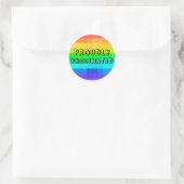 Trots gevaccineerd - Rainbow Covid Vaccination Ronde Sticker (Tas)