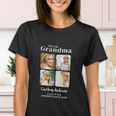 Trots GRANDMA Modern Custom 4 Foto Afstuderen T-shirt