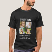 Trots GRANDMPA Modern Custom 4 Foto Afstuderen T-shirt (Voorkant)