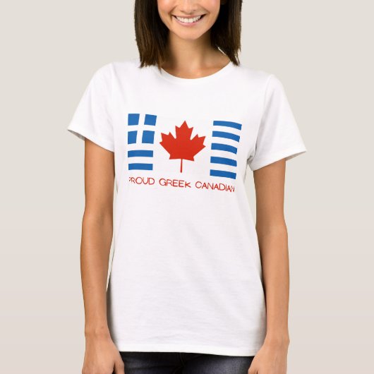 Trots Grieks Canadees T-shirt (Voorkant)
