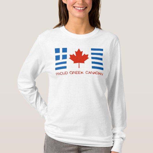 Trots Grieks Canadees T-shirt (Voorkant)