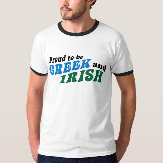 Trots Grieks en Iers T-shirt (Voorkant)