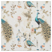 Trots grillig: Whimsy Peacock Stof (Close Up)