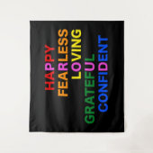 TROTS Groot Zwarte Grote Wandkleed (Voorkant)