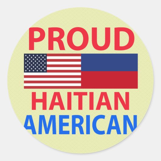 Trots Haïtiaans Amerikaans Ronde Sticker (Voorkant)