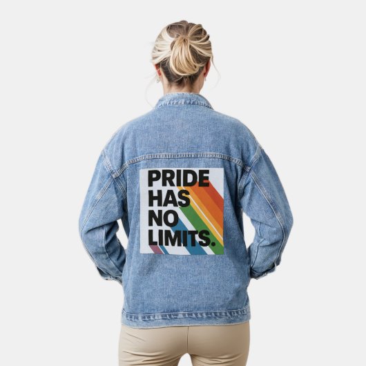 Trots Heeft Geen Grenzen | Disability Pride Month Denim Jacket (Model)