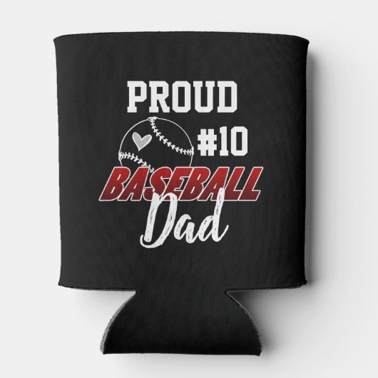 Trots honkbal vader spelers nummer blikjeskoeler (Achterkant)