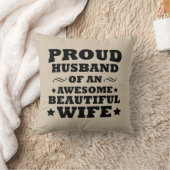 trots husband van een geweldige mooie vrouw kussen (Deken)