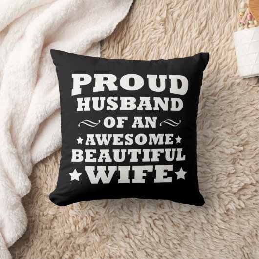 trots husband van een geweldige mooie vrouw kussen (Deken)