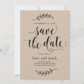 Trots Huwelijk Save The Date Kaart Kraft (Voorkant)