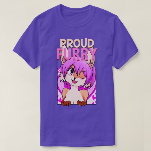 Trots I Furries Cosplay Fandom 1 T-shirt (Design voorkant)