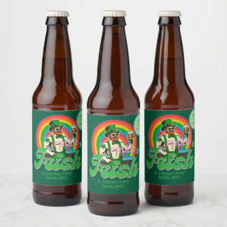 Trots & Iers St Patrick Custom LGBTQ+ Bier Etiket