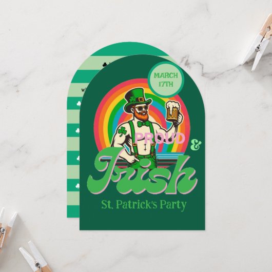 Trots & Iers St Patrick Custom LGBTQ+ Kaart (Voorkant / Achterkant in situ)