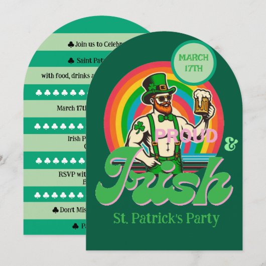 Trots & Iers St Patrick Custom LGBTQ+ Kaart (Voorkant / Achterkant)
