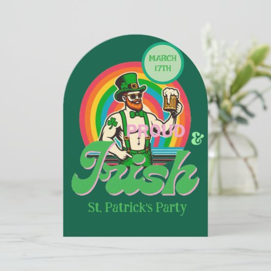 Trots & Iers St Patrick Custom LGBTQ+ Kaart (Staand voorkant)