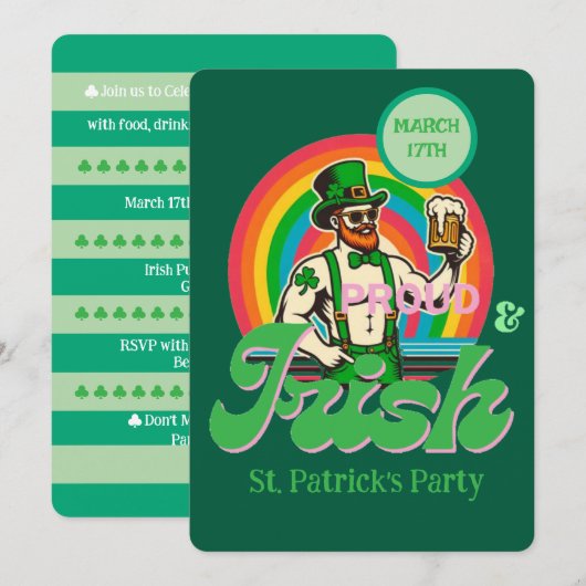 Trots & Iers St Patrick Custom LGBTQ+ Kaart (Voorkant / Achterkant)