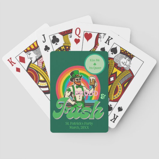 Trots & Iers St Patrick Custom LGBTQ+ Pokerkaarten (Achterkant)
