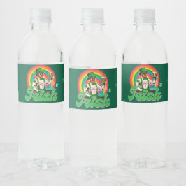 Trots & Iers St Patrick Custom LGBTQ+ Waterfles Etiket