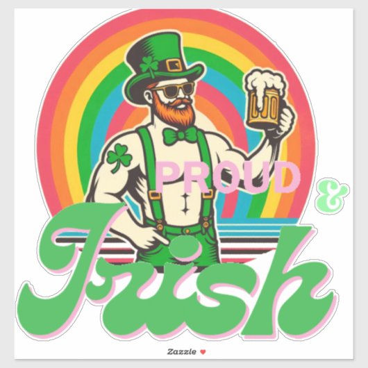 Trots & Iers St Patrick LGBTQ+ Sticker (Vel)