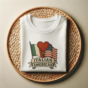 Trots Italiaans Amerikaans Shirt   Dubbele erfgoed