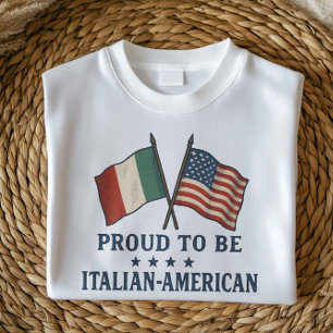 Trots Italiaans Amerikaans Shirt   Vet Vlagontwerp