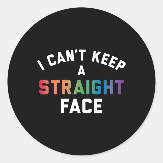 Trots kan ik geen recht gezicht houden ronde sticker (Voorkant)