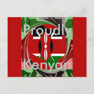 Trots Keniaanse kaart Zazzle ansichtkaarten