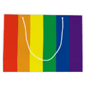Trots kleuren regenboog cadeau tas groot cadeauzakje (Achterkant)