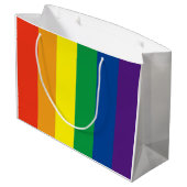 Trots kleuren regenboog cadeau tas groot cadeauzakje (Achterkant Gekanteld)